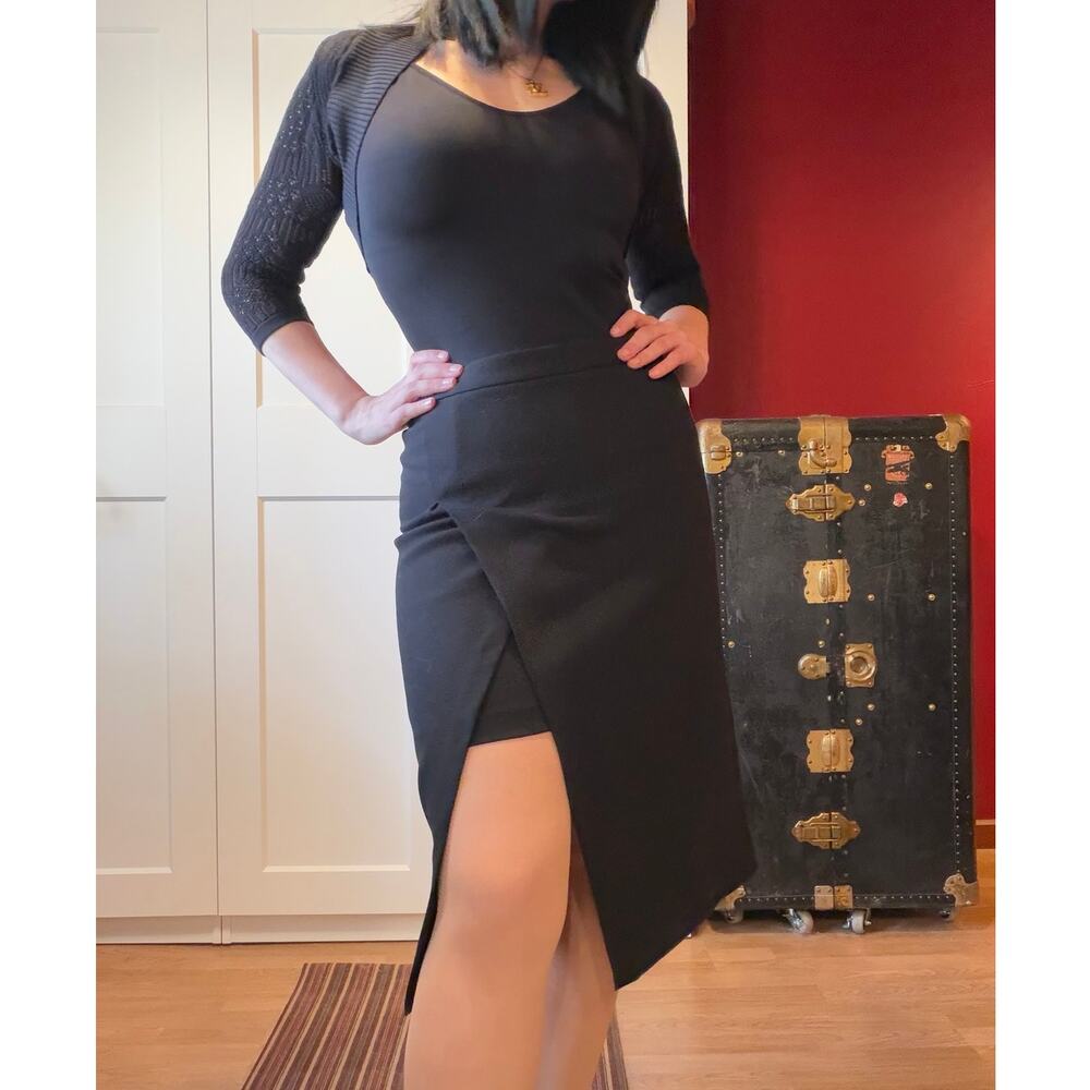 black wrap skirt work bhwm - Picture 2 of 4